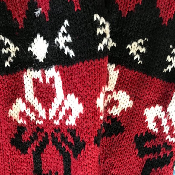 NY & Co. - Red & White Christmas Cardigan Sweater - Women - Small - Picture 4 of 5